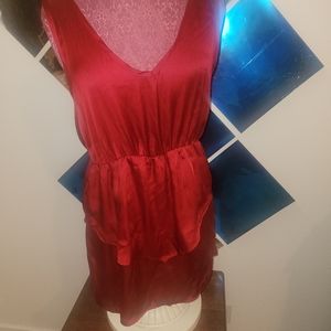 mini my story clothing red peplum dress